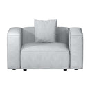 Modular Sofa Chaise Set 1-Seater Grey