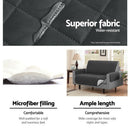 Artiss Sofa Cover Quilted Couch Covers Protector Slipcovers 3 Seater Dark Grey