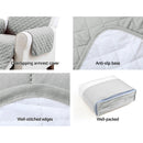 Artiss Sofa Cover Quilted Couch Covers Protector Slipcovers 3 Seater Grey