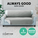 Artiss Sofa Cover Quilted Couch Covers Protector Slipcovers 3 Seater Grey
