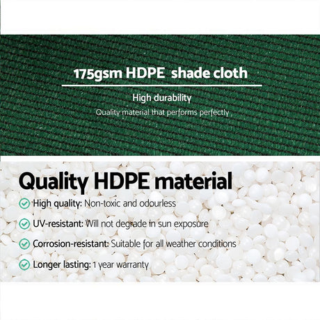 Instahut 3.66 x 20m Shade Sail Cloth - Green