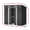 Giantz Garden Shed Outdoor Storage Sheds Tool Workshop 1.94x1.21M with Base