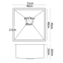 Cefito 51cm x 45cm Stainless Steel Kitchen Sink Under/Top/Flush Mount Silver