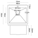 Cefito 53cm x 50cm Stainless Steel Kitchen Sink Under/Top/Flush Mount Silver
