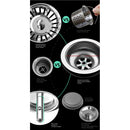 Cefito 86.5cm x 44cm Stainless Steel Kitchen Sink Under/Top/Flush Mount Silver