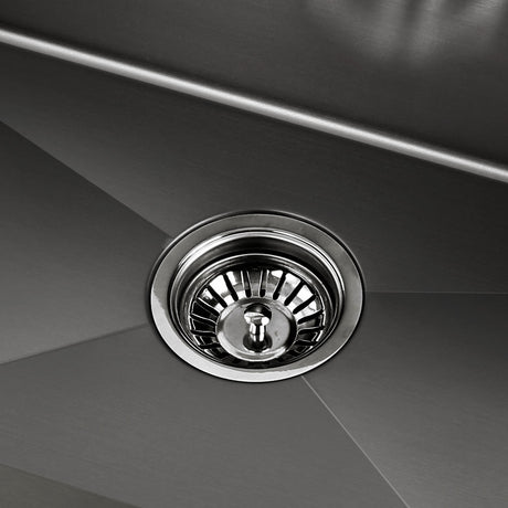 Cefito 70cm x 45cm Stainless Steel Kitchen Sink Under/Top/Flush Mount Black
