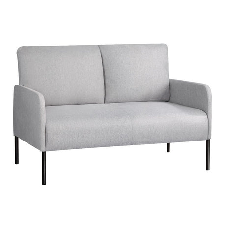 Artiss Armchair 2-Seater Sofa Accent Chair Loveseat Grey Linen Fabric Metal Leg