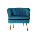 Artiss Armchair Lounge Chair Accent Armchairs Sofa Chairs Velvet Navy Blue Couch