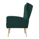 Artiss Armchair Lounge Chairs Accent Armchairs Chair Velvet Sofa Green Seat