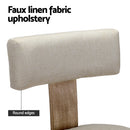 Artiss Milford Dining Chairs Beige Fabric Set of 2