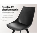 Artiss Lylette Dining Chairs Cafe Chairs PU Leather Padded Seat Set of 2 Black