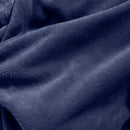 Royal Comfort Snug Hoodie Nightwear Super Soft Reversible Coral Fleece 750GSM - Navy