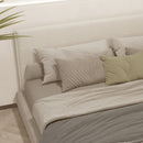 Milano Decor Gia Boucle Bedhead Headboard Upholstered Luxury Cushioned White - King - White