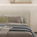 Milano Decor Gia Boucle Bedhead Headboard Upholstered Luxury Cushioned White - King - White