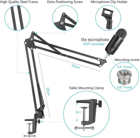 Microphone Radio Broadcasting Stand with 3/8