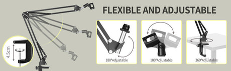 Microphone Radio Broadcasting Stand with 3/8