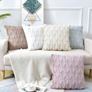 2 Pack Decorative Boho Throw Pillow Covers 45 x 45 cm (Black)