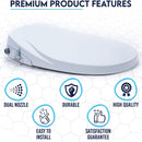 Non Electric Bidet Toilet Seat O Cover Bathroom Dual Nozzle Spray Water Wash