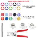 100Pcs Metal Sewing Buttons Press Stud Snap Fastener Kit Plier Snap On Tool DIY