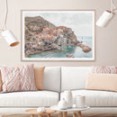 80cmx120cm Italy Cinque Terre Wood Frame Canvas Wall Art