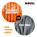 X-BULL Winch Rope Dyneema Synthetic Rope 5.5mm x 13m Tow Recovery Offroad 4wd