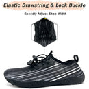 Water Shoes for Men and Women Soft Breathable Slip-on Aqua Shoes Aqua Socks for Swim Beach Pool Surf Yoga (Black Size US 9.5)