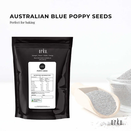 2Kg Poppy Seeds Pouch Blue Unwashed 100% Australian Food Baking Cooking Mineral
