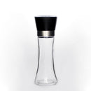 1x 180ml Glass Salt or Pepper Grinder 18cm - Adjustable Ceramic Core Tall Mill