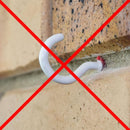 10 Pack 76mm (3") Brick Wall Hooks - Clips Hangers For Pictures Plants