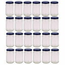 24x 375ml Flint Glass Jars + Twist Lids - Round Food Storage Preserving Jar