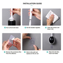 Ecoco Silicone Water Drop Toilet Brush Holder Set Wall-Mounted Cleaning Brush Tool Grey