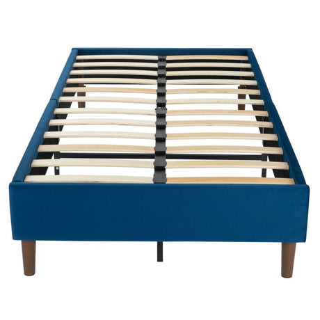 Velvet Blue Bed Frame – Queen