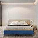 Velvet Blue Bed Frame &