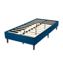 Velvet Blue Bed Frame &