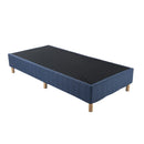 Metal Bed Frame Mattress Foundation Blue &