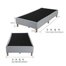 Metal Bed Frame Mattress Foundation Blue &