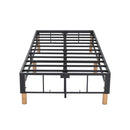 Metal Bed Frame Mattress Foundation Blue &
