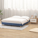 Metal Bed Frame Mattress Foundation Blue &