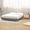 Metal Bedframe Mattress Foundation (Dark Grey) &