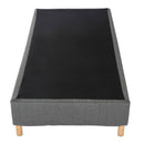 Metal Bedframe Mattress Foundation (Dark Grey) &
