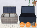Outdoor PE Wicker Storage Box Garden 320L-Grey