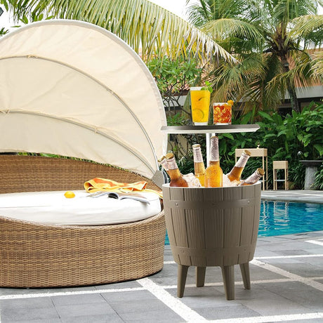 Cool Bar Cooler Table Taupe
