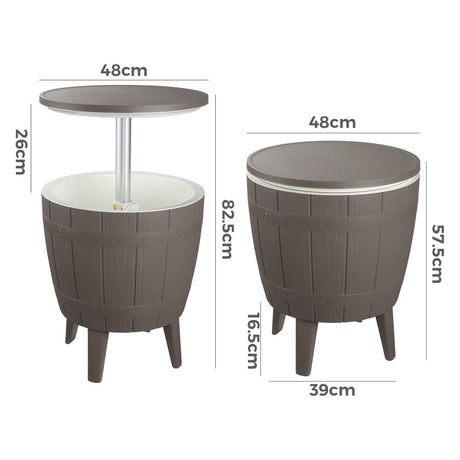 Cool Bar Cooler Table Taupe