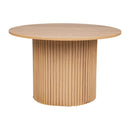 Luxe Ribbed Round Coffee Table Wooden