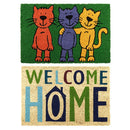 2 x Doormat for Front Door Entryway Cursive Natural Coconut Coir Floor mat Outdoor 40x60cm