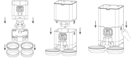 6L Automatic Digital Pet Dog Cat Feeder Double Food Bowl Dispenser