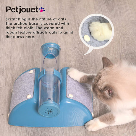 Cat Play Box Kit Pet Toy Kitten Toys Interactive Ball Peek Hunting Toy-Blue