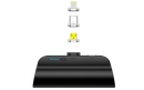 CHOETECH B660-BK 3000mAh Mini Power Bank with 3 Magnetic Connectors (Black)