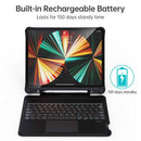 CHOETECH BH-017 Bluetooth Keyboard with Touchpad and Backlight for iPad Pro 10.9 " (Black)