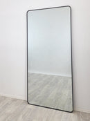 Black Metal Rectangle Mirror - X-Large 100cm x 200cm